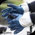 SRSAFETY blue nitirle dipped jersey heavy duty personalized working gloves